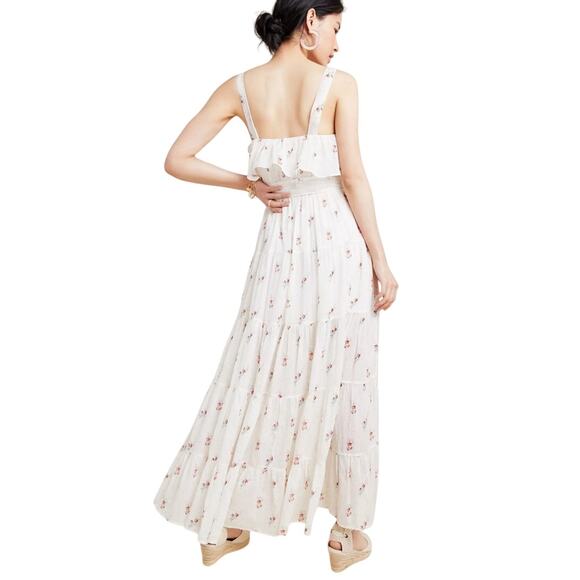 NWT Paige Women's Tevin Maxi Dress SZ Medium Tiered Cottagecore Fairycore - Picture 3 of 14